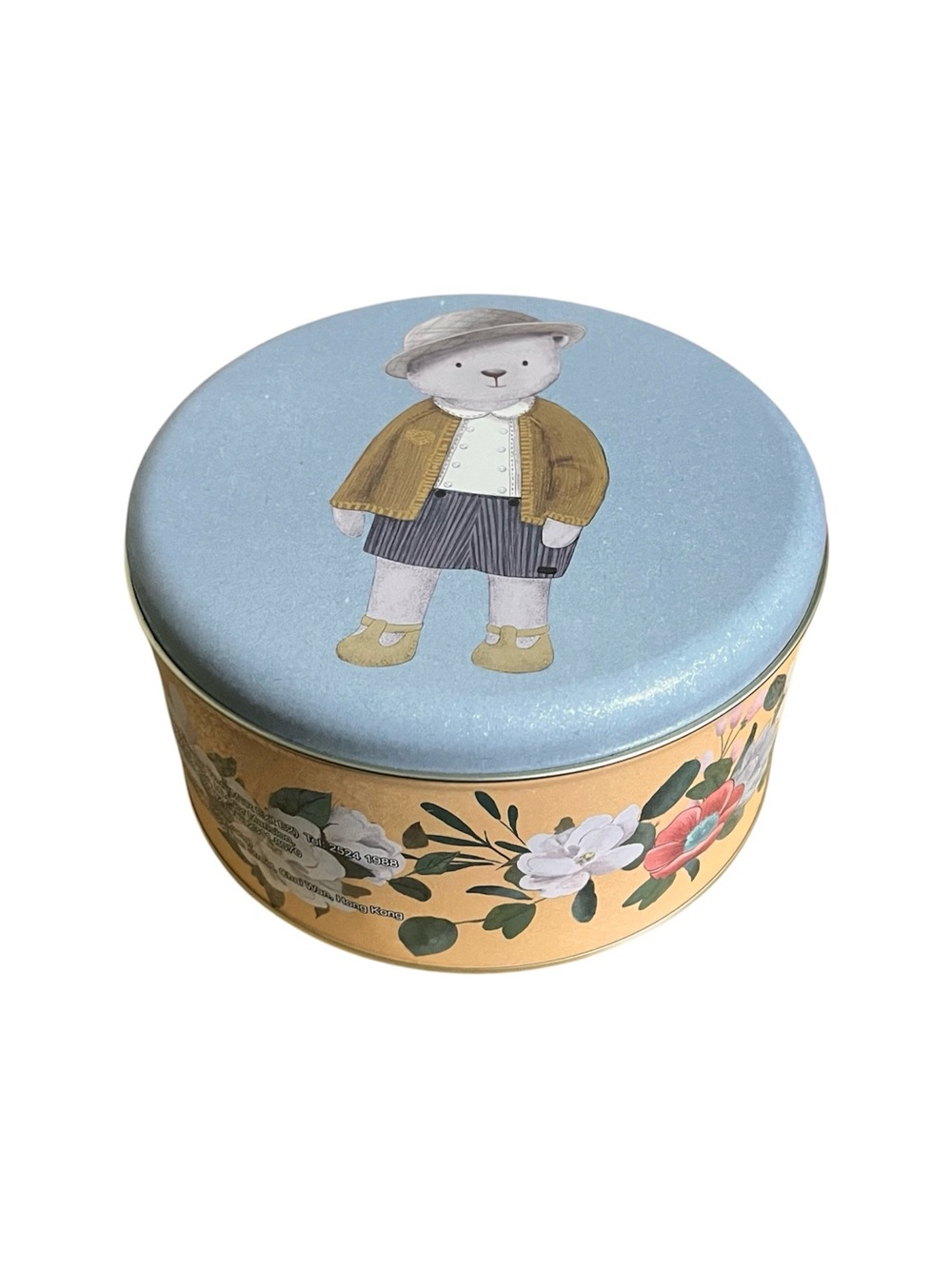 EMPTY Jenny Bakery Teddy Bear Butter Cookies Tin Souvenir Hong Kong Collectible